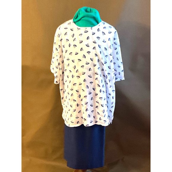 J. G. By Joyce 3 Piece Skirt, Shirt, Jacket Vintage Outfit Blue White 14/16 - Picture 5 of 15